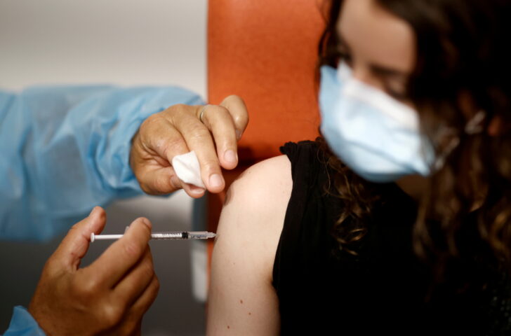 FILE PHOTO: COVID-19 vaccination campaign in France