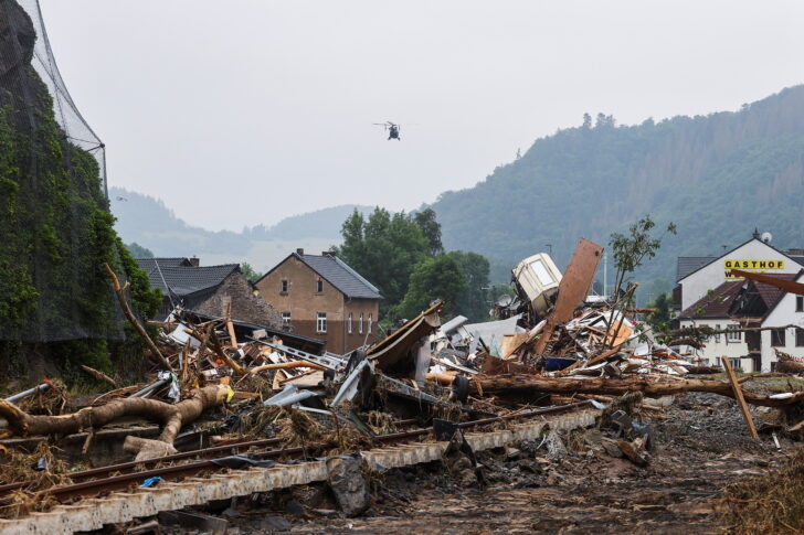 Aftermath of heavy rainfalls in Germany