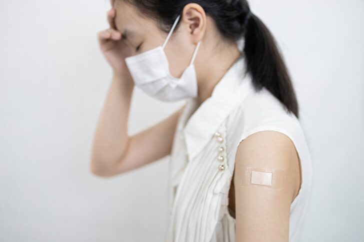 Tired,Asian,Child,Girl,With,A,Fever,headache,fatigue,dizziness,allergic,Reactions,To,The