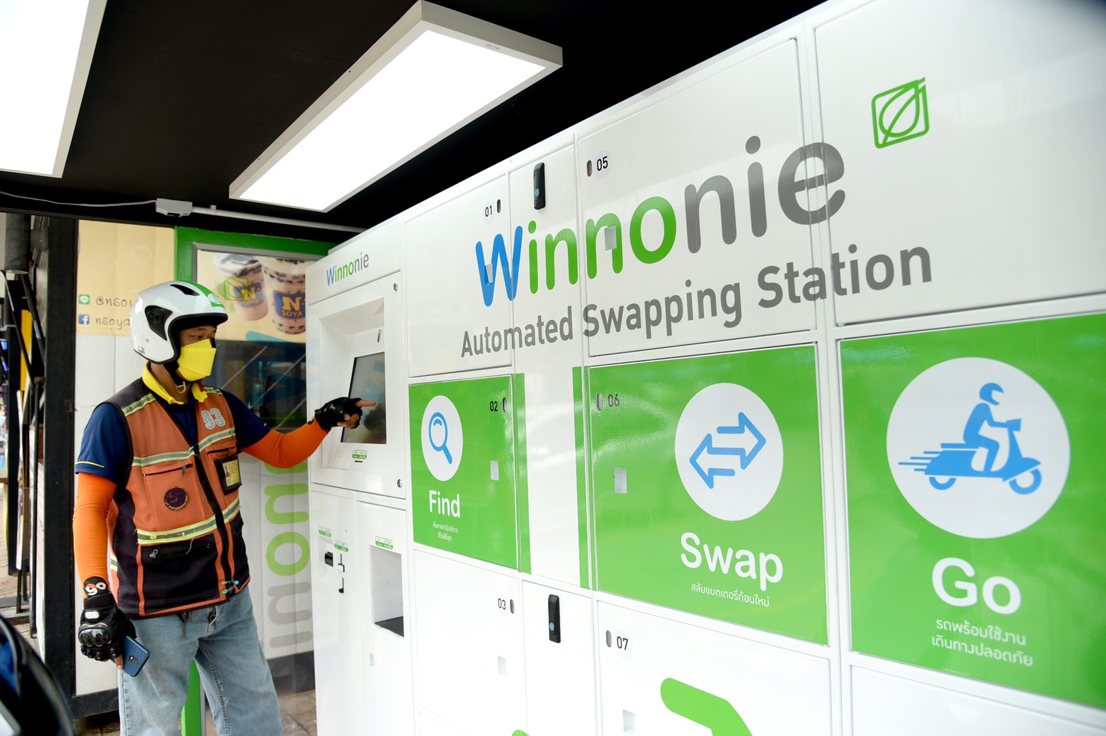 บางจากลุยเพิ่มจุดบริการ Winnonie ตู้เปลี่ยนแบตเตอรี่มอเตอร์ไซค์ไฟฟ้า – เศรษฐกิจ