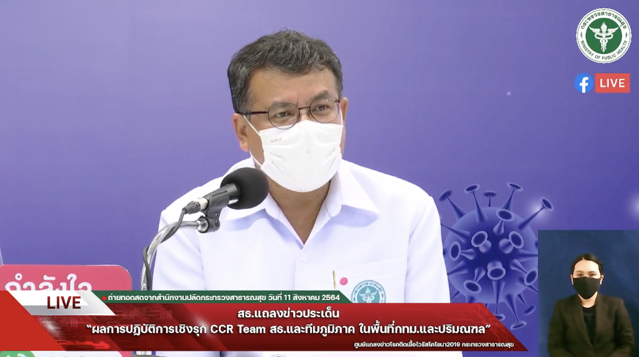 สธ.เผยส่งทีม CCR ค้นหาเชิงรุก กทม.-ปริมณฑล พบผู้ป่วยโควิดตกค้างสูง