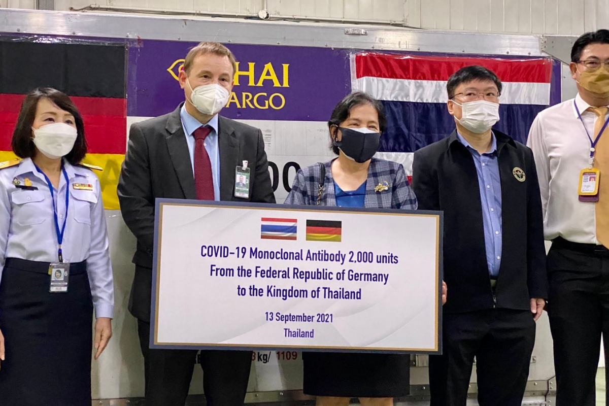 ยารักษาโควิด เยอรมนีบริจาค มาถึงประเทศไทยแล้ว