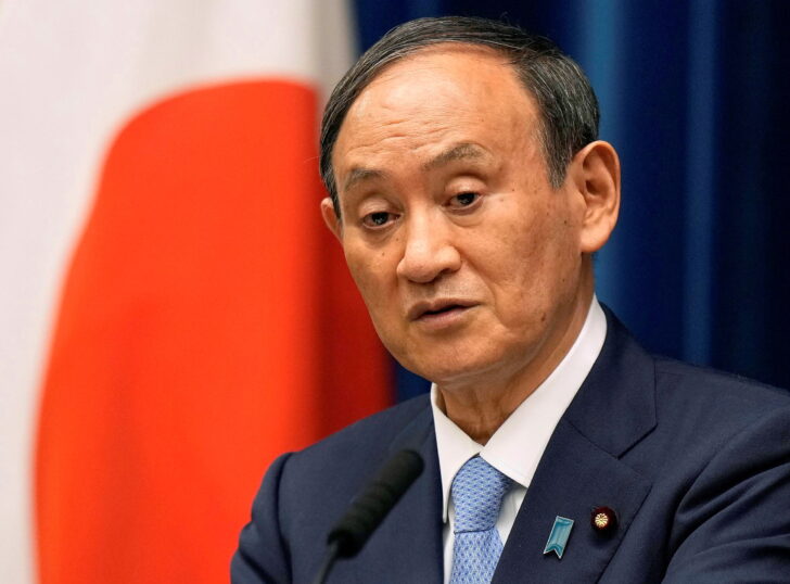 FILE PHOTO: Japanese Prime Minister Yoshihide Suga speaks in Tokyo, Japan, August 17, 2021