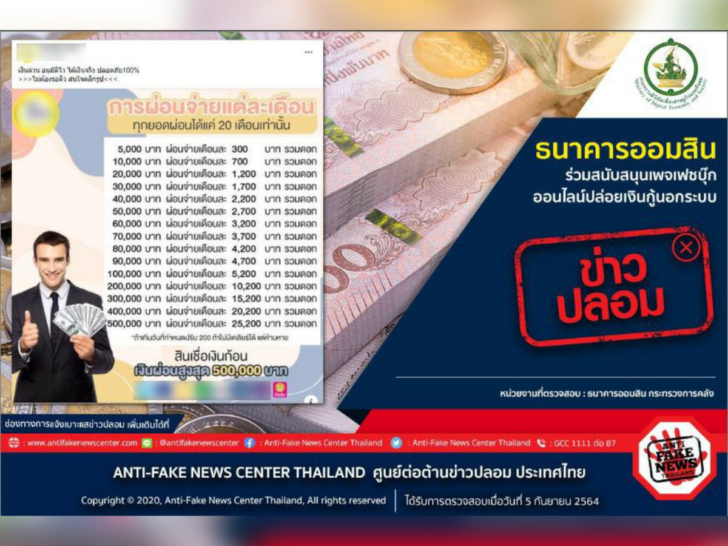 ข่าวปลอมกู้ออมสิน ข่าวปลอมกู้ออมสิน