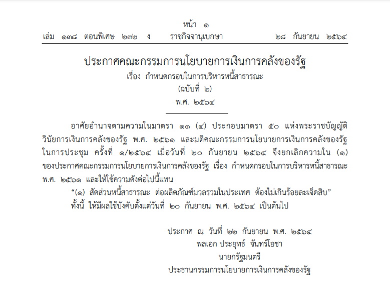 กรอบหนี้สาธารณะ