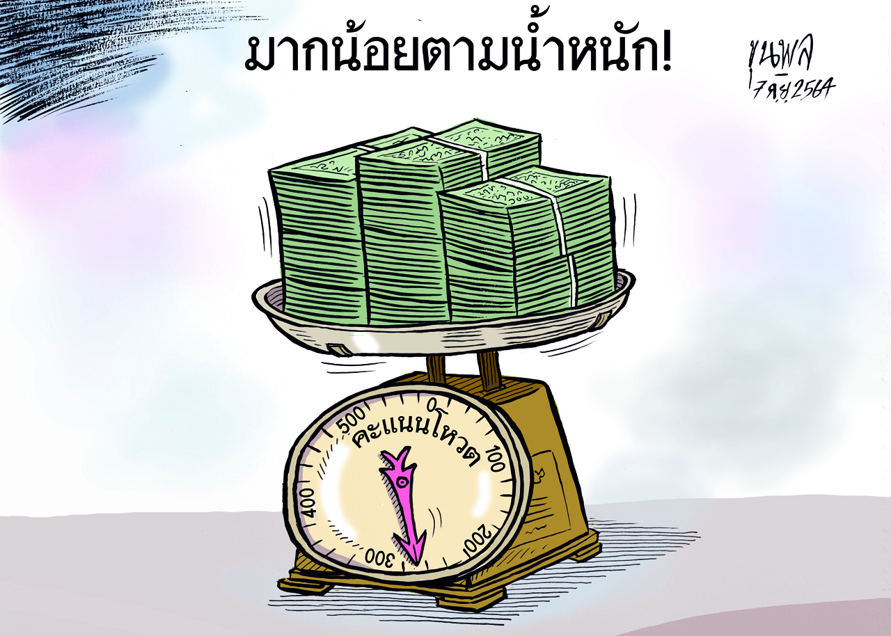 การ์ตูนขุนพล : มากน้อยตามน้ำหนัก