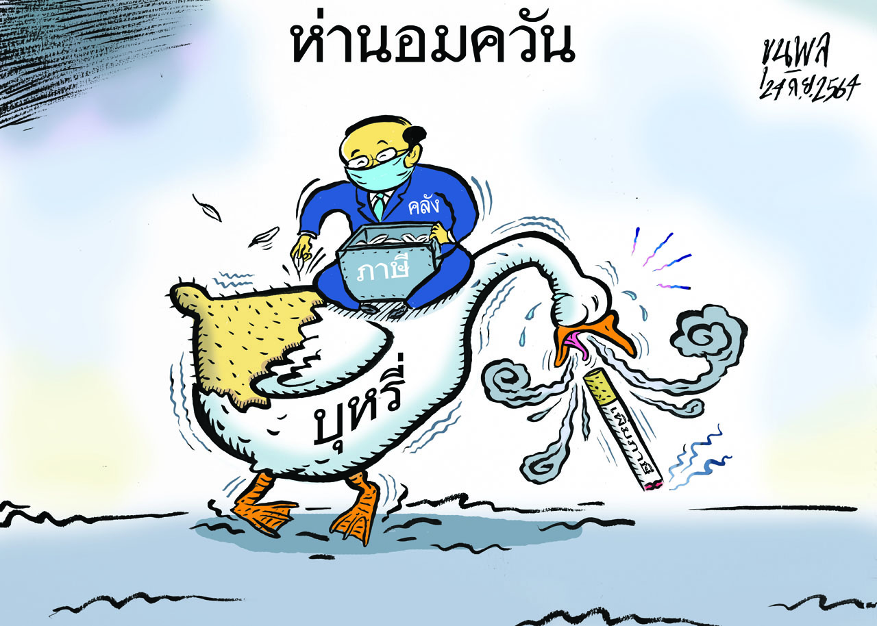 การ์ตูนขุนพล : ห่านอมควัน