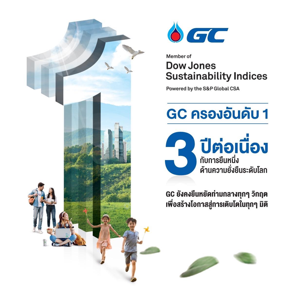 GC บริษัทปิโตรเคมีแรกของไทยติดอันดับ 1 ของโลกจาก DJSI ต่อเนื่อง 3 ปีซ้อนในกลุ่มธุรกิจเคมีภัณฑ์ พร้อมเดินหน้าสู่องค์กร Net Zero