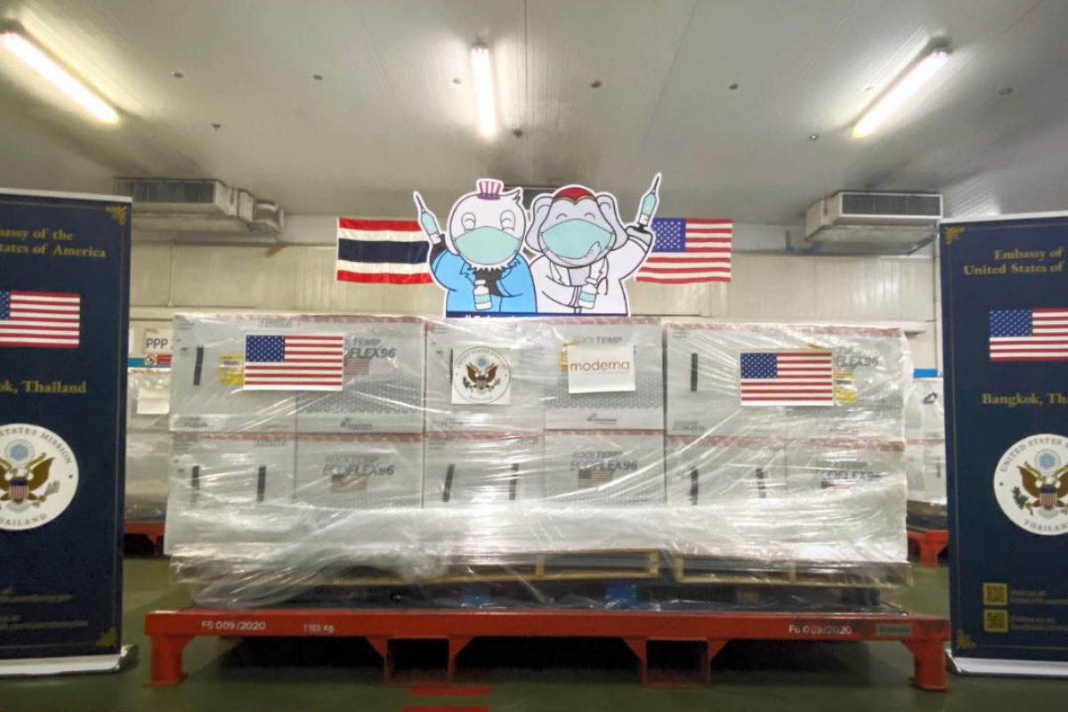 วัคซีนโมเดอร์นา 1 ล้านโดส จากสหรัฐฯ ถึงไทยแล้ว