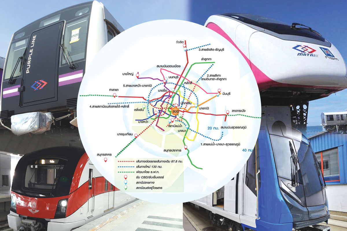 อัพเดตรถไฟฟ้า 11 เส้นทาง 7 ปี “ประยุทธ์” ทุ่ม 1.5 ล้านล้าน