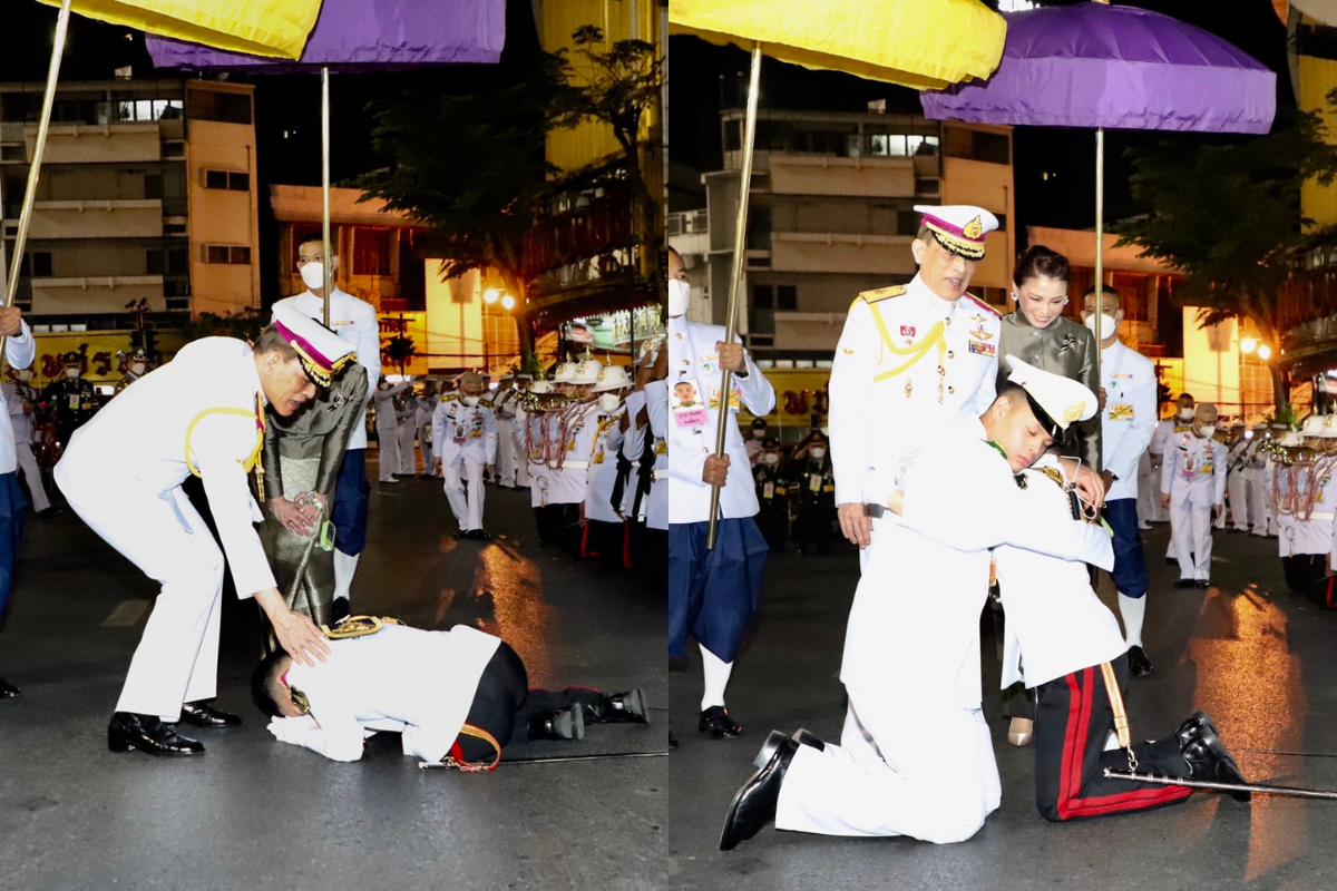 เจ้าฟ้าพัชรกิติยาภาฯ กราบพระบาท ในหลวง ทรงสวมกอด เจ้าฟ้าทีปังกรฯ
