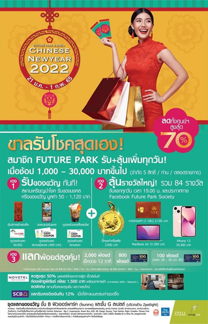 “ศูนย์การค้าฟิวเจอร์พาร์คและสเปลล์” ฉลองรับตรุษจีนปีเสือ