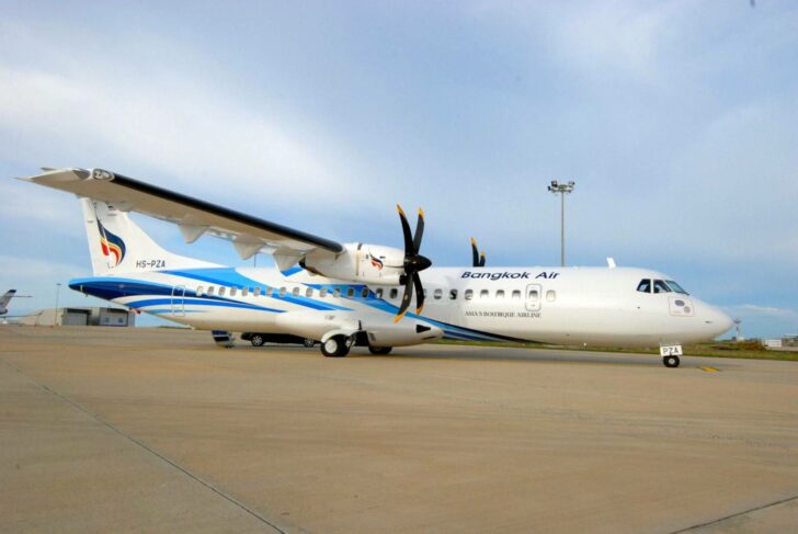 เครื่องบินแบบ ATR ของสายการบินบางกอกแอร์เวย์ส