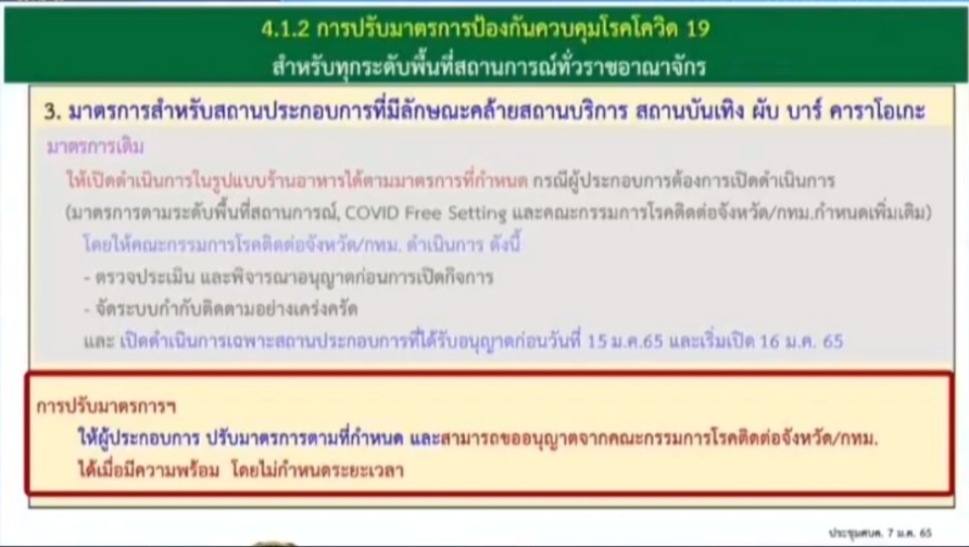 มาตรการสถานบันเทิง