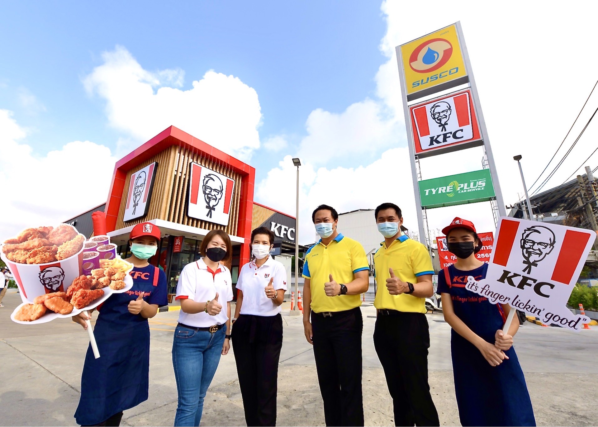 KFC เปิดสาขาใหม่ ปักหมุดปั๊มน้ำมันซัสโก้ สาขาศรีนครินทร์ 1