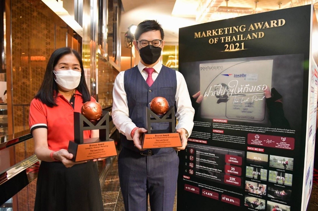 ไปรษณีย์ไทยคว้า Marketing Award of Thailand 3 รางวัล มากที่สุดในงานวันนักการตลาดแห่งประเทศไทย