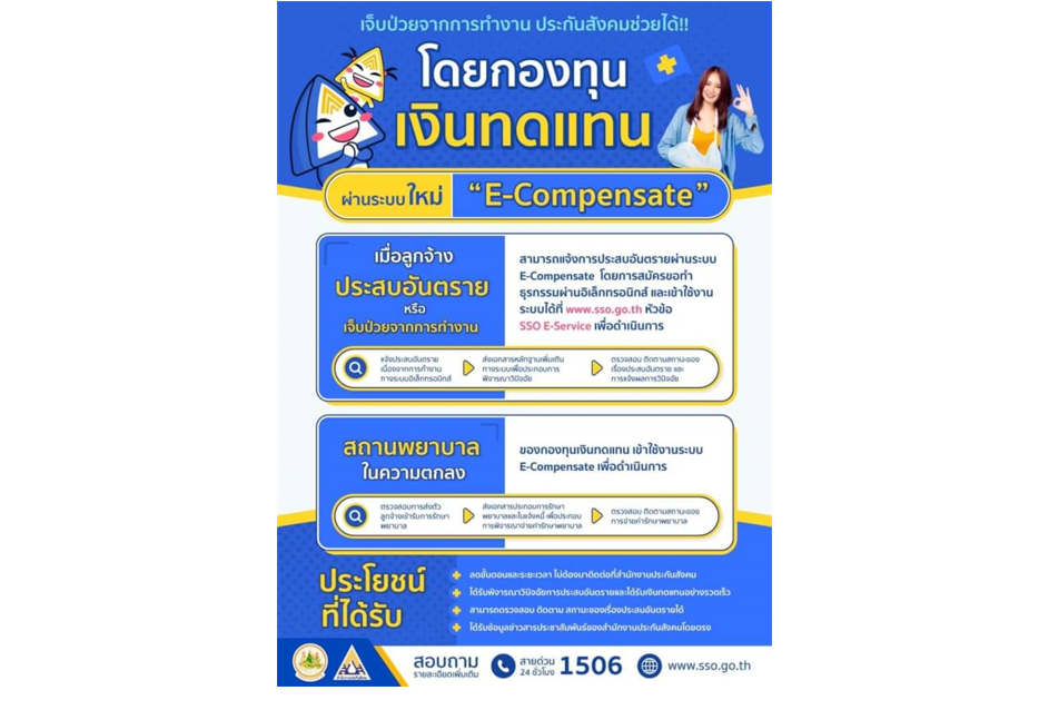 หายห่วง !!! เมื่อลูกจ้างเจ็บป่วยจากการทำงาน ประกันสังคมช่วยได้ !! โดยกองทุนเงินทดแทน