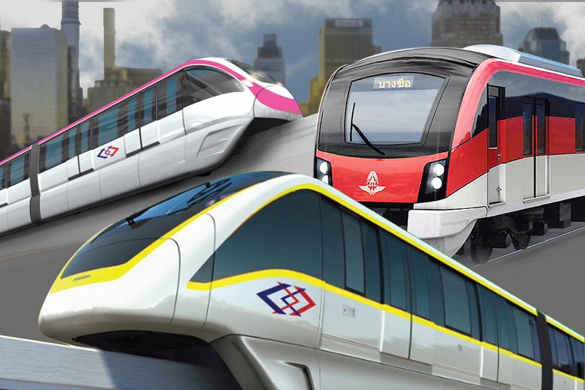 อัพเดตรถไฟฟ้าสายสีส้ม-ชมพู-เหลือง รฟม. ความคืบหน้างานก่อสร้าง