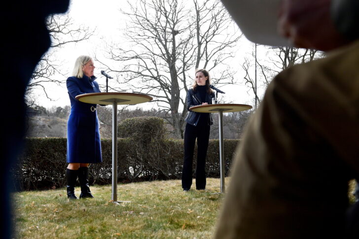 Sweden's PM Andersson meets with Finland's PM Marin in Stockholm