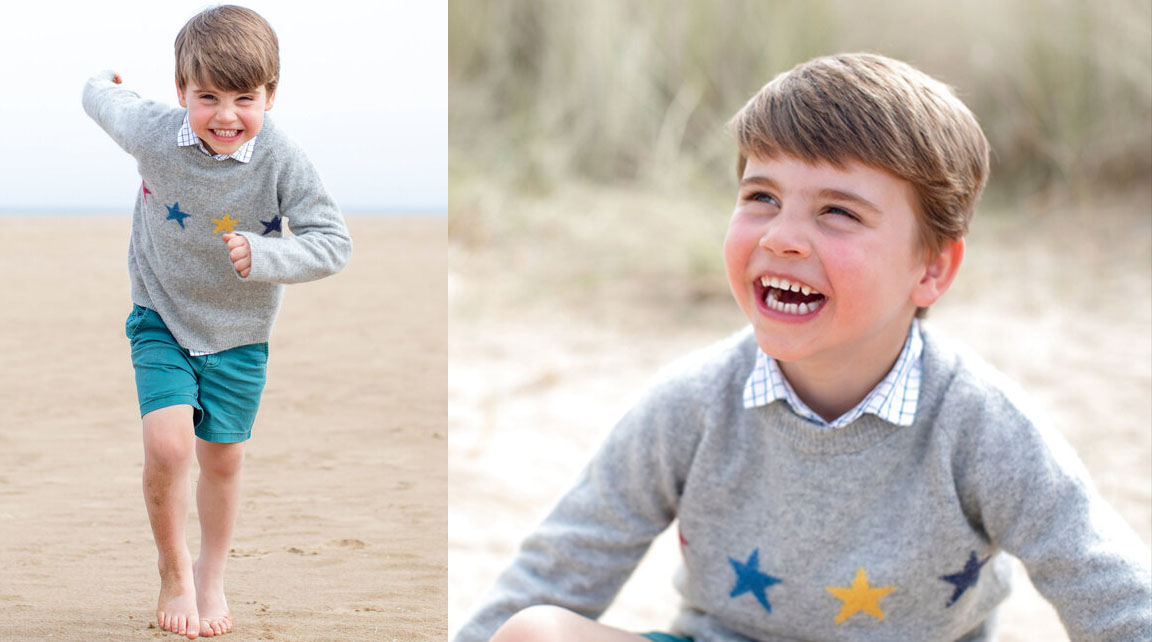 4 ขวบ 4 รูป เบิร์ธเดย์ เจ้าชายลูอีส์ ทรงร่าเริงที่ชายหาด ฝีมือกดชัตเตอร์ ดัชเชสเคท