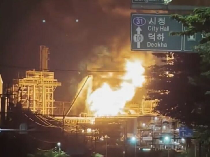 โรงกลั่นน้ำมันเกาหลีใต้ระเบิด