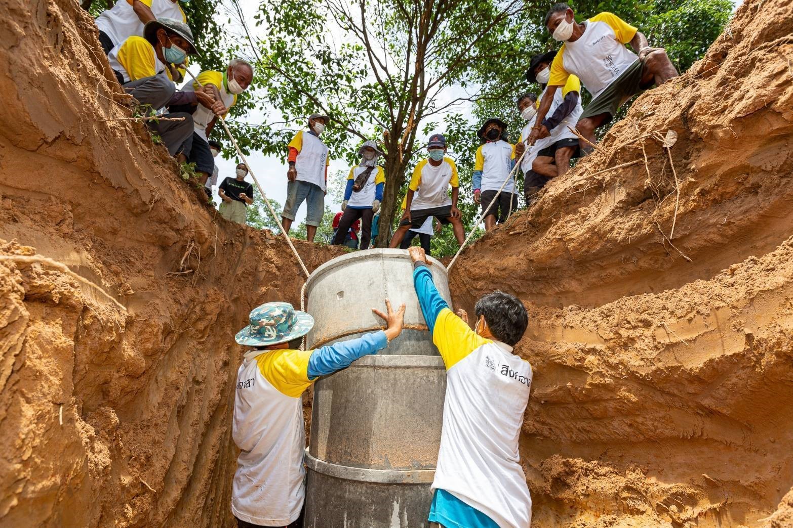 สิงห์อาสา ร่วมกับ คณะเกษตรศาสตร์ มข. สร้างแหล่งน้ำชุมชมอย่างยั่งยืนแห่งที่สอง ที่ จ.มหาสารคาม