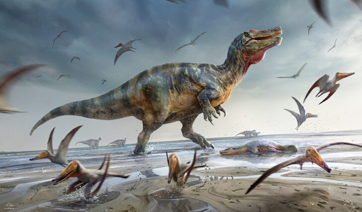 Artist's illustration shows a large meat-eating dinosaur dubbed the