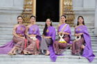 MUT 2022 : 30 สาวงาม ใส่ชุดไทยสุดสง่า ตักบาตรขอพรเสริมสิริมงคล