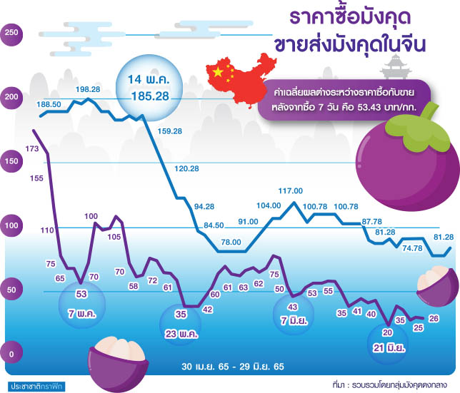 ตารางส่งออกมังคุด