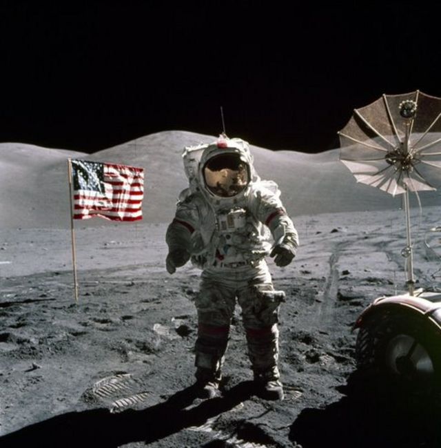 มนุษย์เหยียบพื้นผิวดวงจันทร์ครั้งสุดท้ายระหว่างภารกิจอะพอลโล 17 ในปี 1972