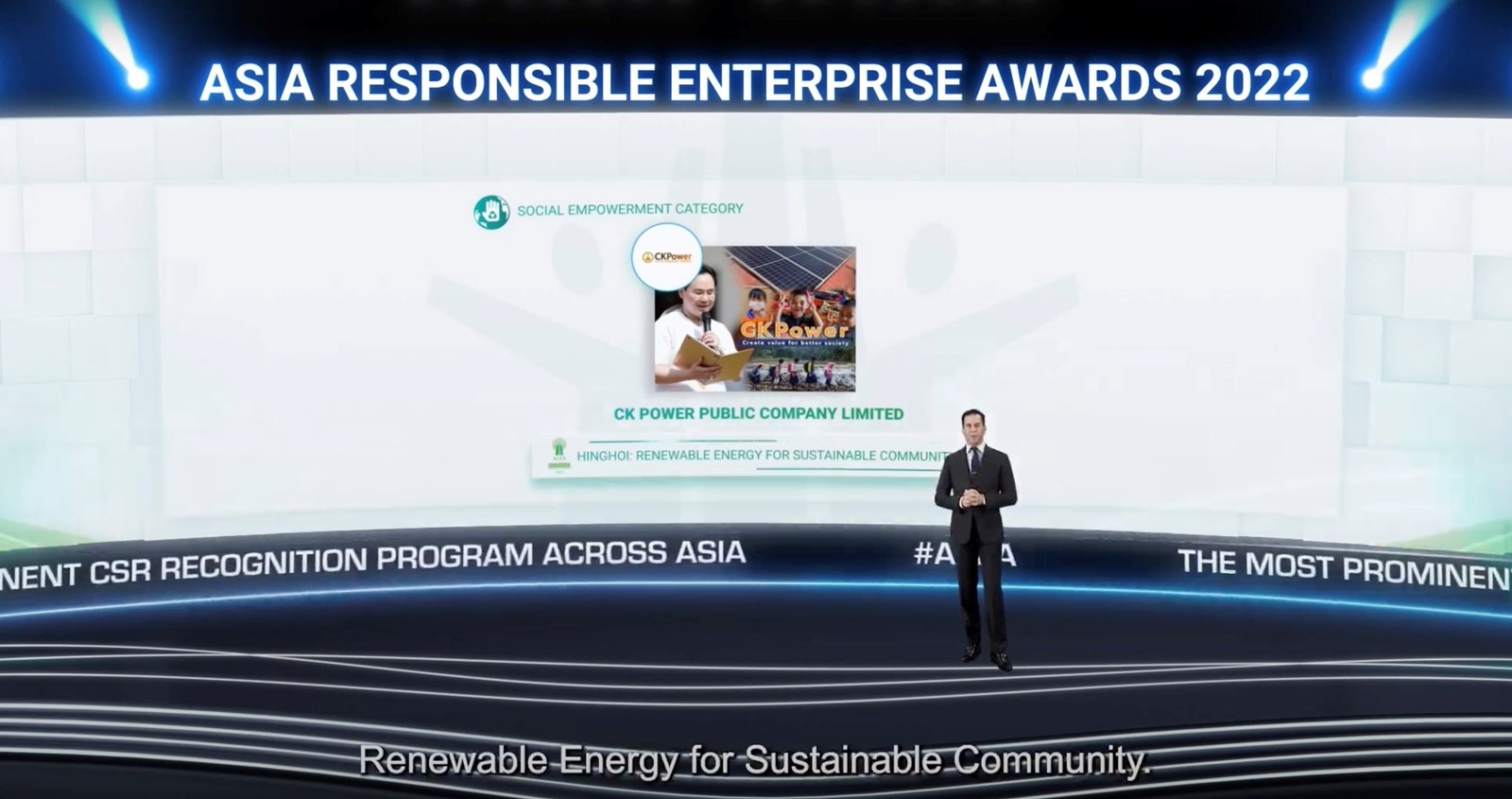 ‘ซีเค พาวเวอร์’ คว้ารางวัลชนะเลิศด้าน Social Empowerment จากงาน Asia Responsible Enterprise Awards 2022