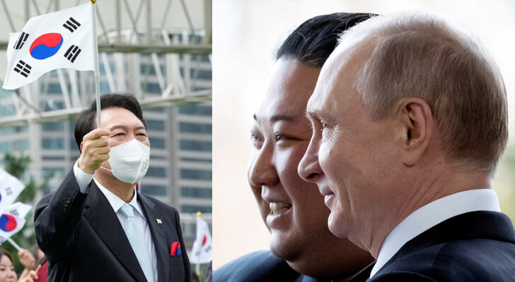 FILE PHOTO: FILE PHOTO: Russian President Vladimir Putin and North Korea's leader Kim Jong Un pose for a photo during their meeting in Vladivostok