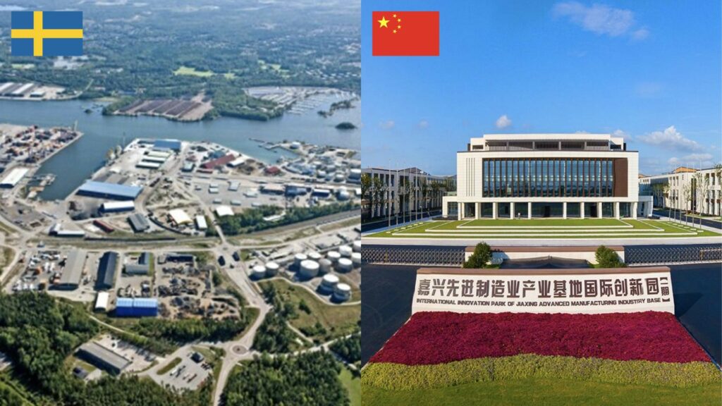 โรงงานลิฟท์บ้านในเมืองเมืองเยฟเล ประเทศสวีเดน และเมืองเจียซิ่ง ประเทศจีน