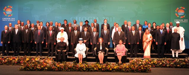 Queen Elizabeth at the Commonwealth Heads of Government Meeting (CHOGM) in Perth, Australia, 2011