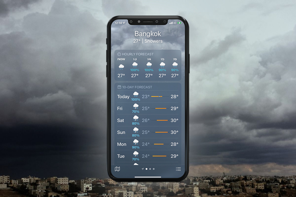 รวม 5 แอปพลิเคชั่น พยากรณ์อากาศโหลดฟรีทั้ง iOS และ Android