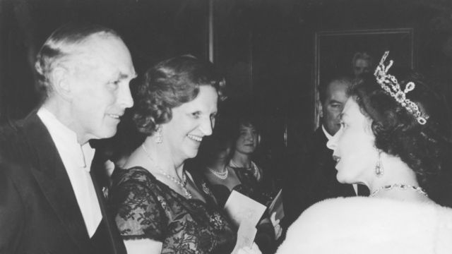 The Queen with Sir Alec Douglas-Home and Lady Home
