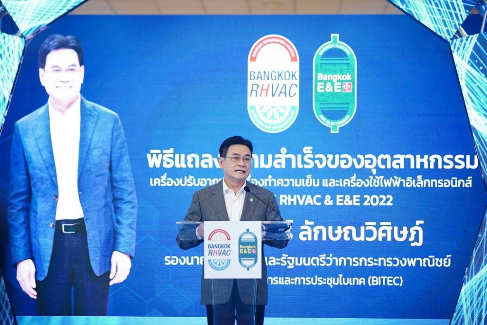 “จุรินทร์” เปิด Bangkok RHVAC 2022 และ Bangkok E&E 2022 “ขายแอร์-เครื่องใช้ไฟฟ้าไทย” 3 วันได้กว่า 8,500 ล้าน