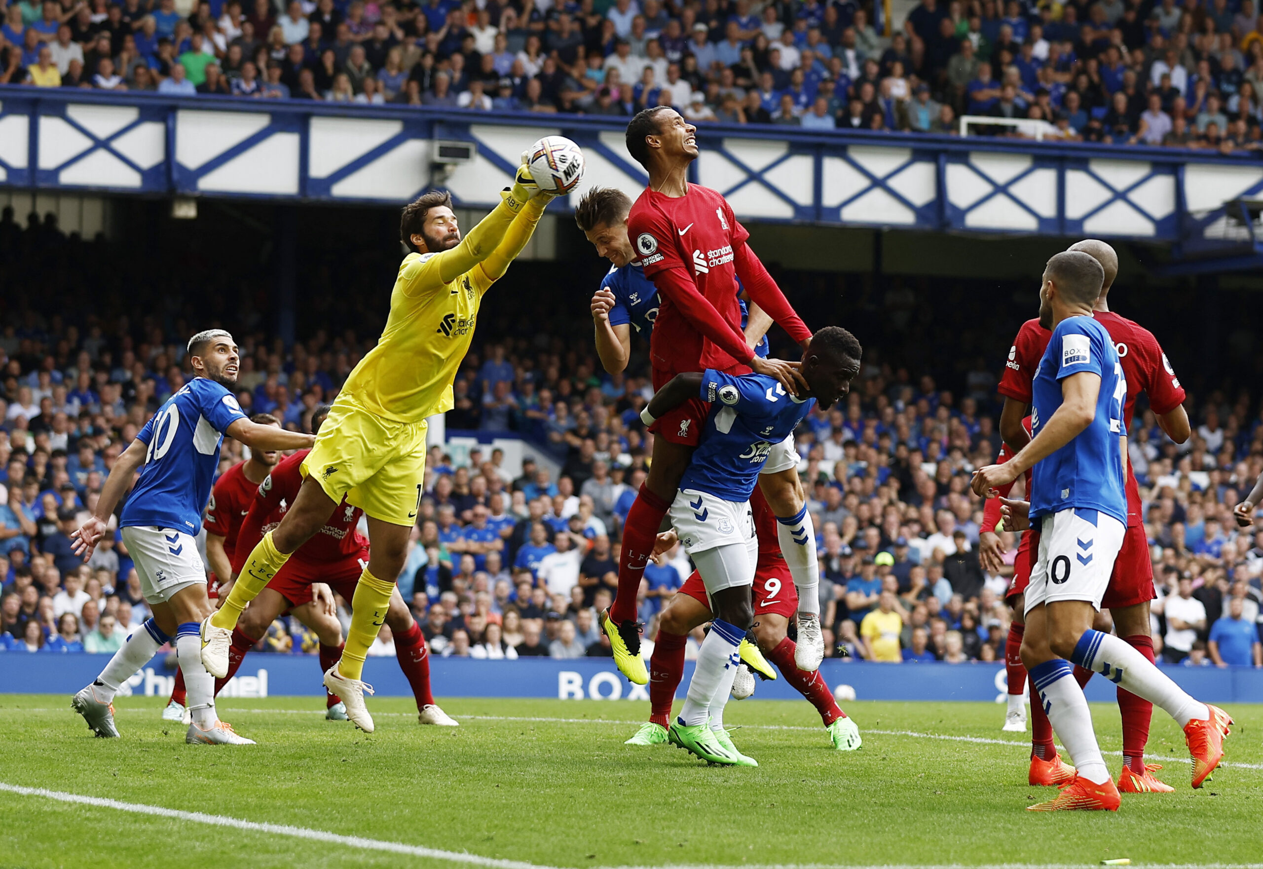 ผลบอลพรีเมียร์ลีก อังกฤษ เอฟเวอร์ตัน ยันเสมอ ลิเวอร์พูล 0-0