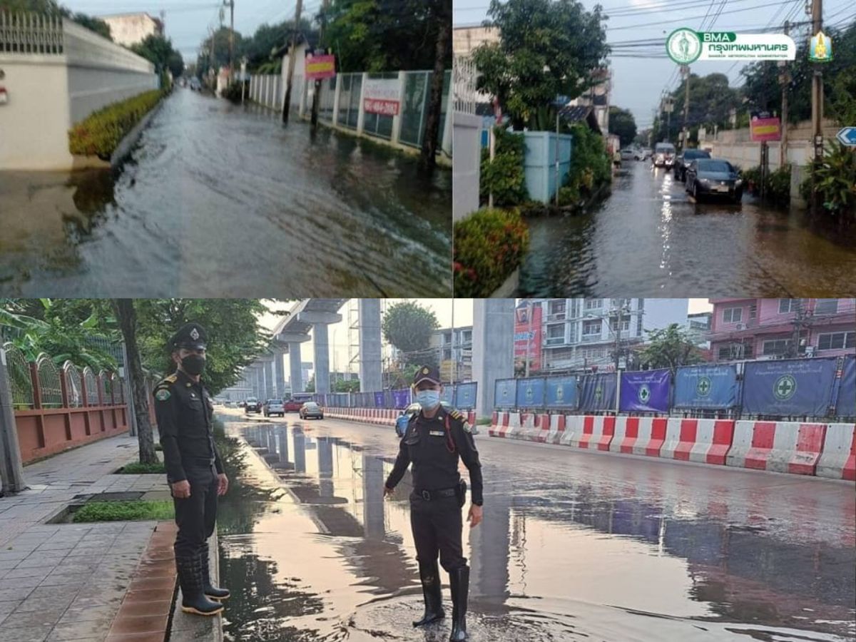 กทม.อัพเดตสถานการณ์น้ำท่วมเช้านี้ พื้นที่เขตหลักสี่-มีนบุรี