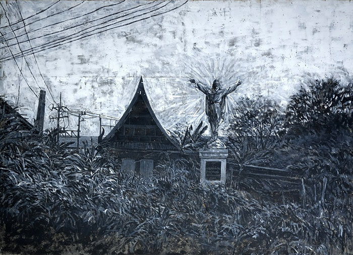 ฉันอยู่ที่นี่ (I’m Here) ผลงานของ “ปรีชา รักซ้อน” ณ โรงสีข้าว สุพรรณบุรี