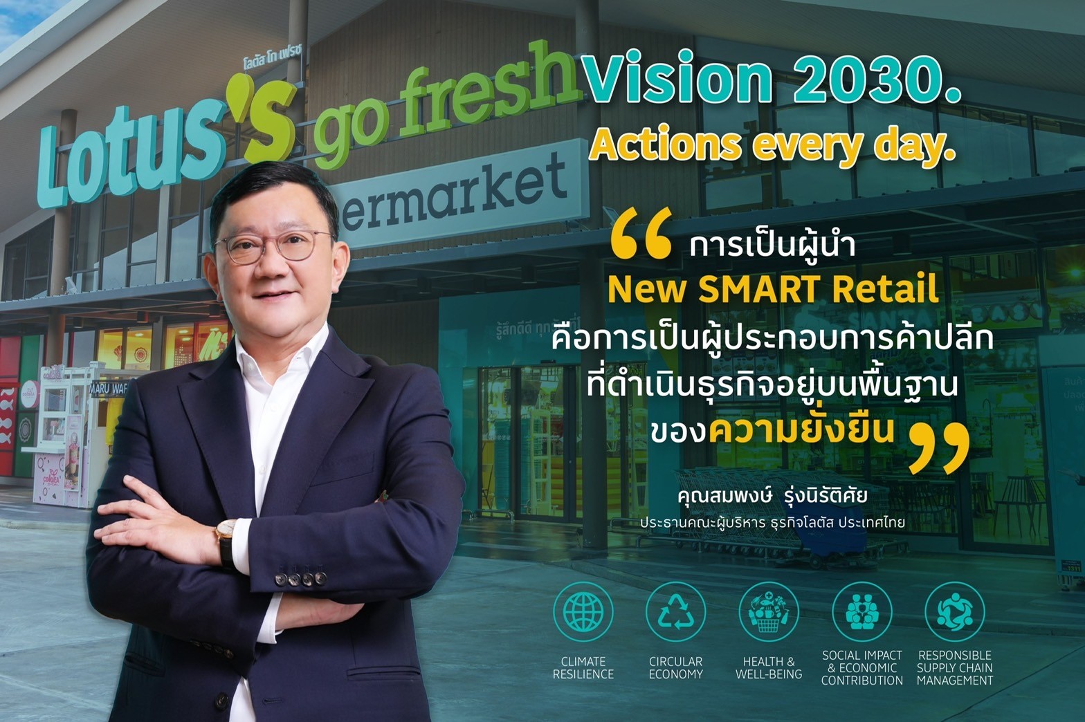โลตัส ประกาศนโยบายด้านความยั่งยืน “Vision 2030. Actions every day.”