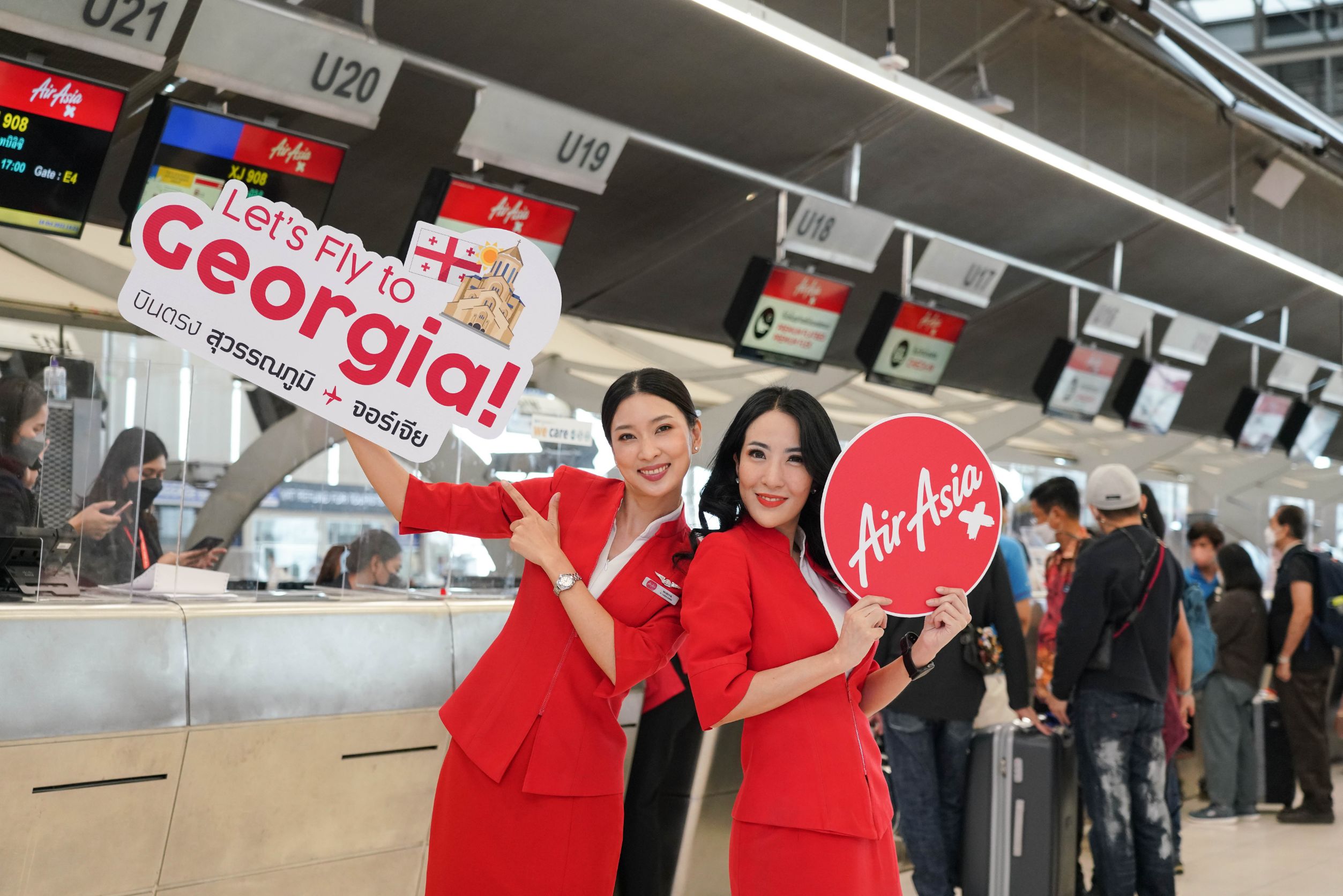 ไทยแอร์เอเชีย เอ็กซ์ บินตรงสุวรรณภูมิ-จอร์เจีย คนไทยบินง่ายไม่ต้องมีวีซ่า