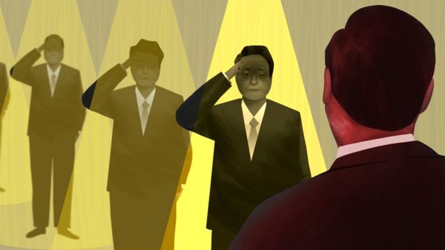 Xi and loyal officials