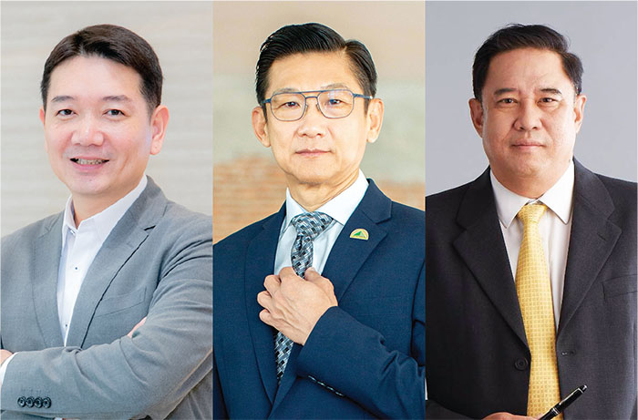 3นายกสมาคม พีระพงศ์ จรูญเอก-มีศักดิ์ ชุนหรักษ์โชติ-วสันต์ เคียงศิริ