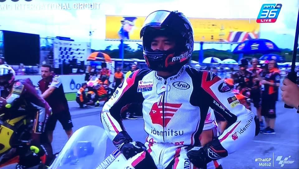 ก้อง สมเกียรติ จันทรา หลุดโค้ง 4 ต้องออกจากการแข่งขัน ThaiGP