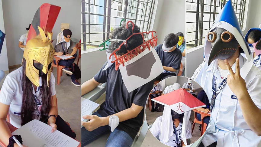 ไวรัลฮากระจาย หมวกกันโกงสอบ นศ.ฟิลิปปินส์ดีไซน์บรรเจิด