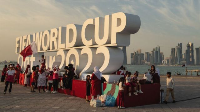 The Corniche in World Cup host Qatar's capital Doha