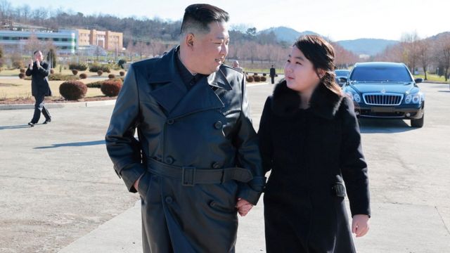 Kim Jong-un and his daughter