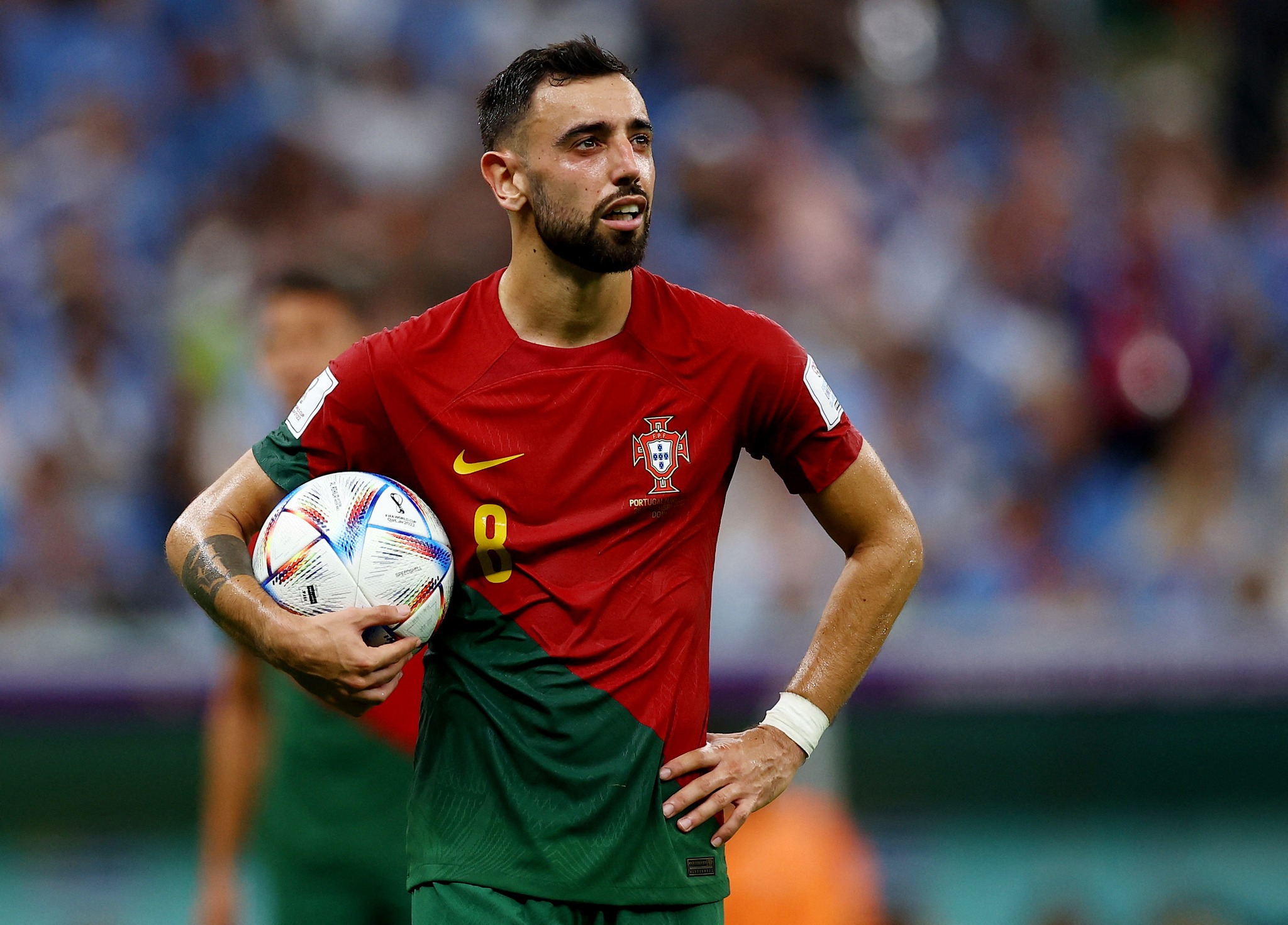 ฟุตบอลโลก 2022 บรูโน ยิงเบิล! โปรตุเกส ทุบ อุรุกวัย 2-0 ลิ่ว 16 ทีมสุดท้าย