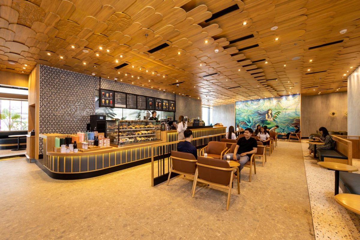 พาชมบรรยากาศ-งานศิลปะ ร้านสตาร์บัคส์ สาขาแรกในลาว